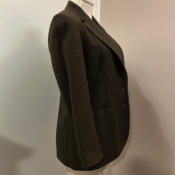 Kate Hill Women’s Brown Wool Cashmere Blend Single Button Blazer size 2P - Picture 4 of 12